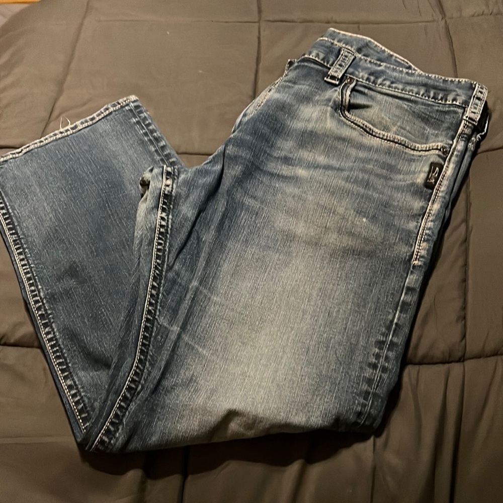 Silver Eddie Jeans. Size 40/32.